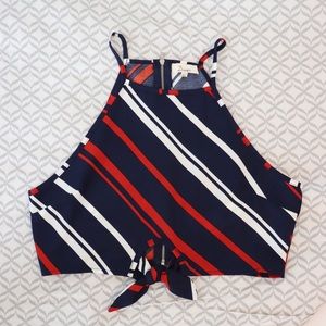 Nautical Crop Tank